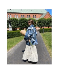 Sissel Edelbo - ELLIOT PATCHWORK DENIM JAKKE BLÅ