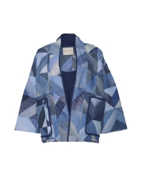 Sissel Edelbo - ELLIOT PATCHWORK DENIM JAKKE BLÅ