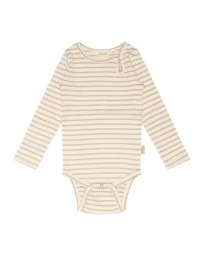 Petit Piao - STRIBET MODAL BODYSTOCKING SAND/OFF-WHITE