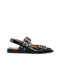 Ganni - BUCKLE BALLERINA SORT