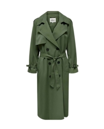 Only - DOUBLE BREASTED TRENCHCOAT GRØN