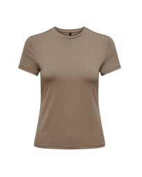 Only - EA T-SHIRT O-NECK BRUN