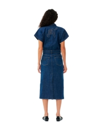 Ganni - RINSE STITCH DENIM MIDI