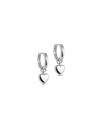Enamel - AMORE HOOPS SØLV