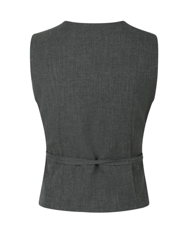 Neo Noir - SAMARA WRAP WAISTCOAT MØRKEGRÅ