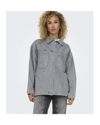 Only - EMMIE DENIMSKJORTE GRÅ