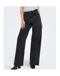Only - HOPE HØJ TALJE WIDE LEG FIT JEANS SORT