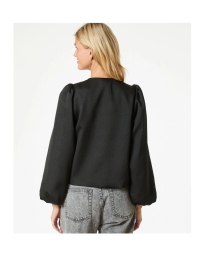Neo Noir - DALISKA DULL SATIN BLOUSE SORT