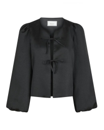 Neo Noir - DALISKA DULL SATIN BLOUSE SORT