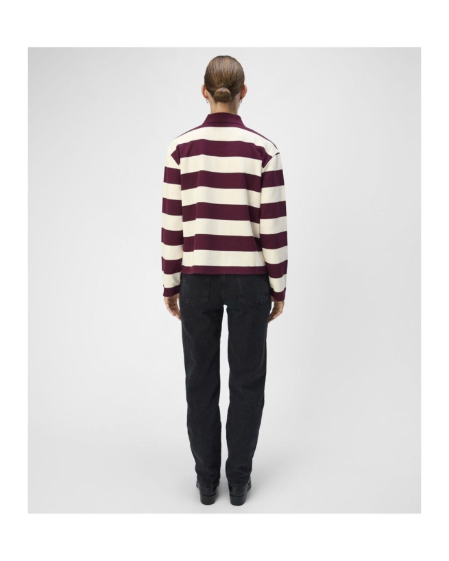 Object - STRIBET POLO BORDEAUXRØD