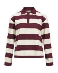 Object - STRIBET POLO BORDEAUXRØD Object - STRIBET POLO BORDEAUXRØD