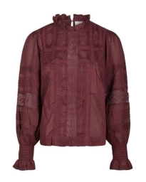 Neo Noir - EBBA VOILE BLUSE BURGUNDY