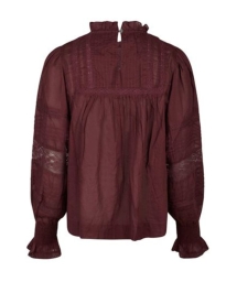 Neo Noir - EBBA VOILE BLUSE BURGUNDY
