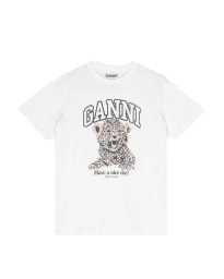 Ganni - GANNI HVID LEO T-SHIRT