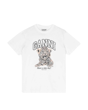 Ganni - GANNI HVID LEO T-SHIRT