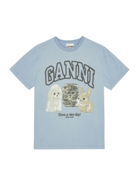 Ganni - GANNI T-SHRIT CHAMBRAY	