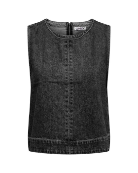 Only - DORSI DENIM TOP GRÅ 