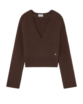 Ganni - sweater med v-halsudskæring