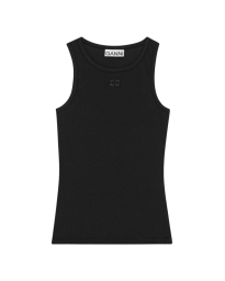 Ganni -  Tanktop i blød rib bomuld
