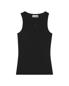 Ganni -  Tanktop i blød rib bomuld