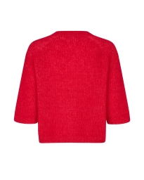 Second Female - ANDREA KORTÆRMET STRIK CARDIGAN BERRY
