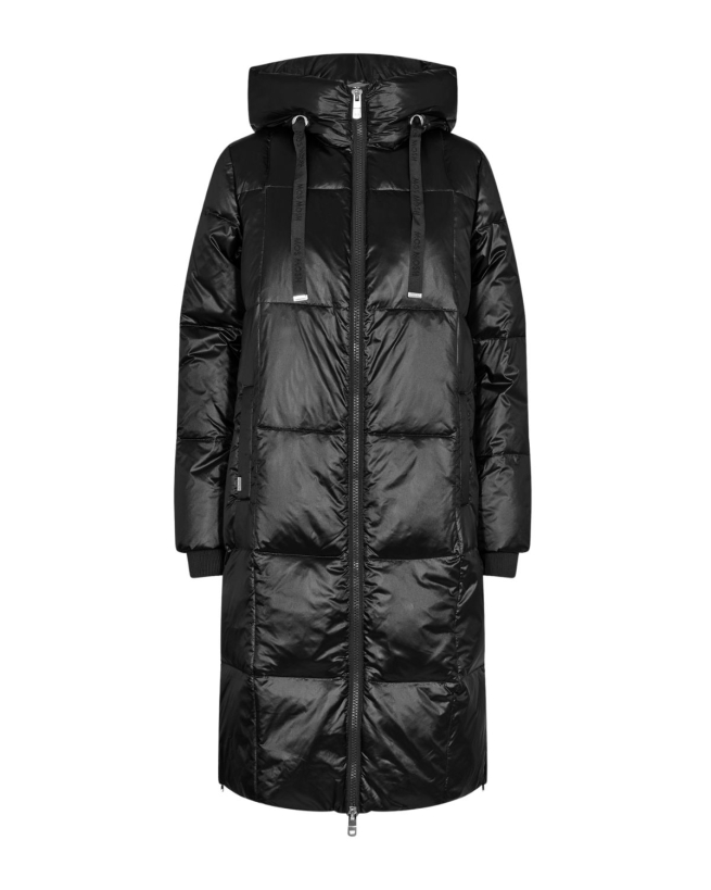Mos Mosh - NOVA METALLIC DOWN JAKKE SORT Mos Mosh - NOVA METALLIC DOWN JAKKE SORT