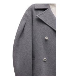 Ganni - PEATCOAT ULD FRAKKE PEWTER