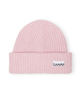 Ganni - RIBSTRIKKET ULD HUE LILAC