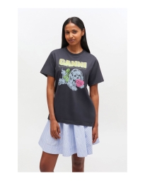 Ganni - T-SHIRT MED PRINT PHANTHOM