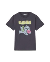 Ganni - T-SHIRT MED PRINT PHANTHOM