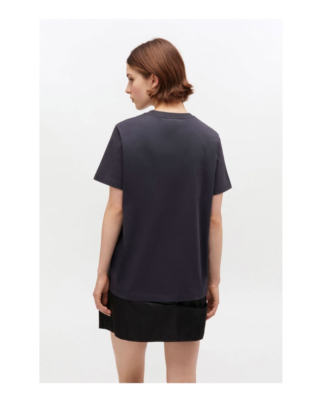 Ganni - ROSE T-SHIRT PHANTOM Ganni - ROSE T-SHIRT PHANTOM