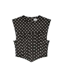 Ganni - Korsettop i polkasatin