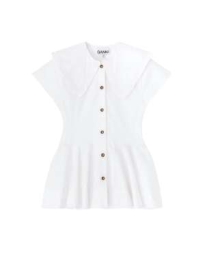 Ganni - Kort flæseskjorte i bomuld Ganni - Kort flæseskjorte i bomuld