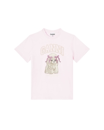 Ganni - Lyserød puddel-T-shirt