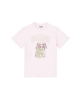 Ganni - Lyserød puddel-T-shirt