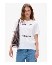 Baum und Pferdgarten - JAWO T-SHIRT HVID Baum und Pferdgarten - JAWO T-SHIRT HVID