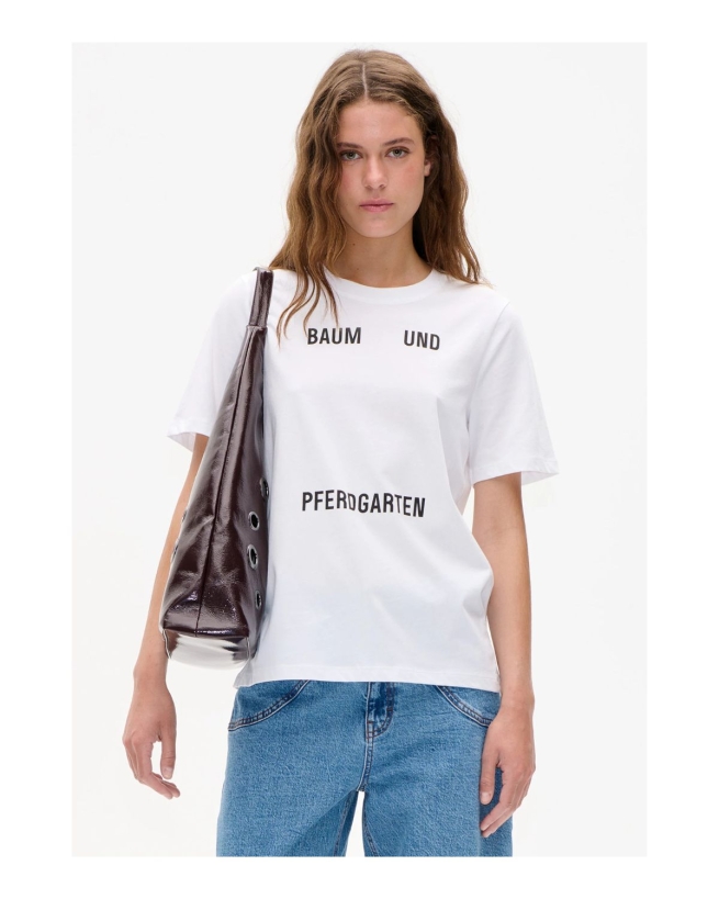 Baum und Pferdgarten - JAWO T-SHIRT HVID