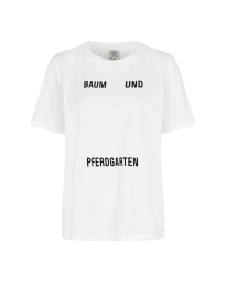 Baum und Pferdgarten - JAWO T-SHIRT HVID Baum und Pferdgarten - JAWO T-SHIRT HVID
