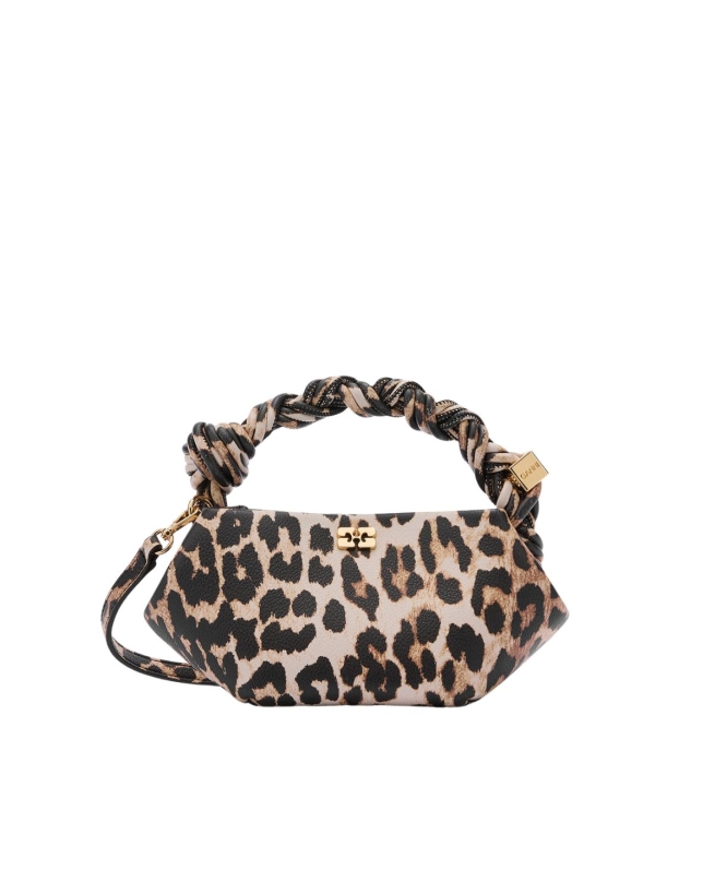 Ganni - Leopardpræget mini Bou taske