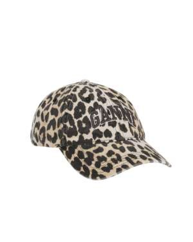 Ganni - Leopardmønstret kanvaskasket