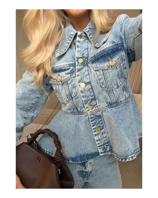 Ganni - RIGID DENIM PADDED