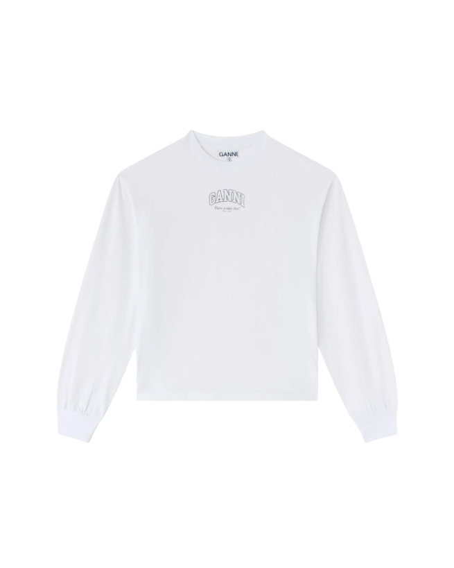 Ganni - LANGÆRMET BLUSE