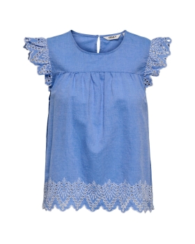 Only - TULUM BLUSE BLÅ
