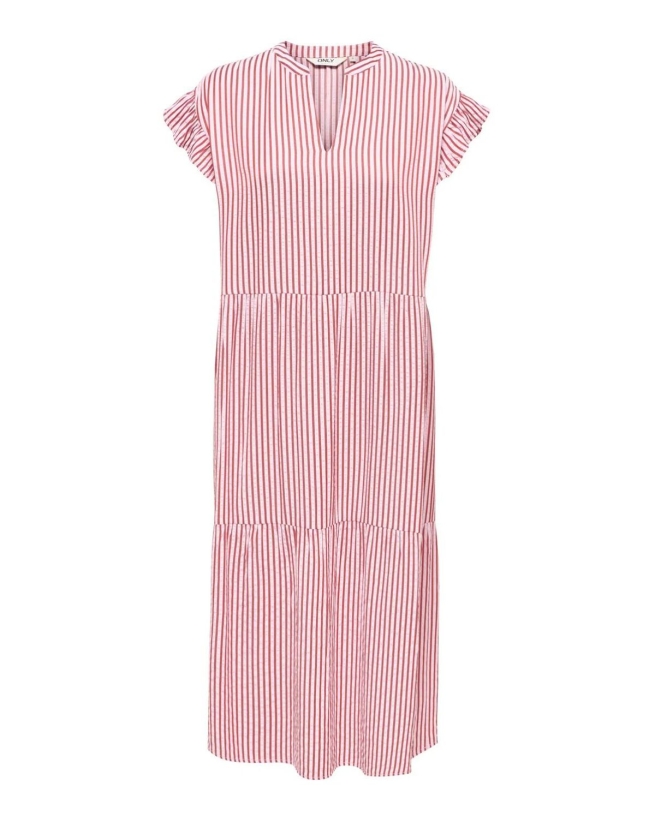 Only - BARI MIDI DRESS ROSA