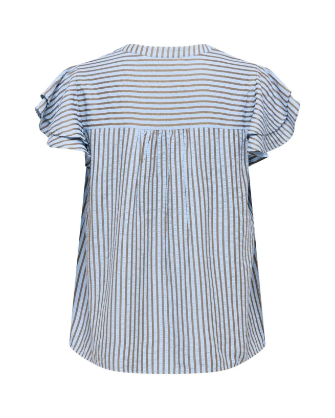 Only - BARI FRILL V-NECK TOP