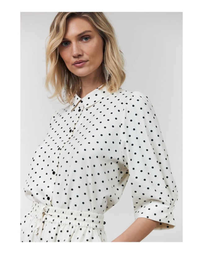 Lollys Laundry - BONO SKJORTE MED PRIKKER