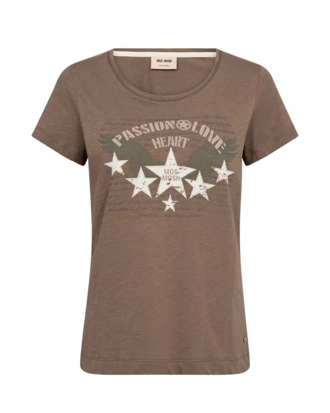 Mos Mosh - ZIBBA T-SHIRT BRUN
