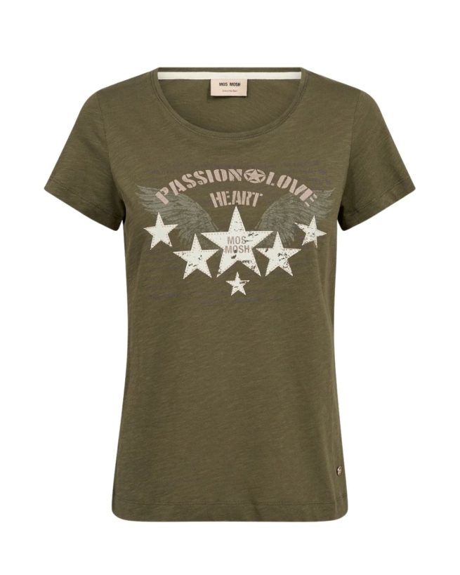 Mos Mosh - ZIBBA T-SHIRT GRØN