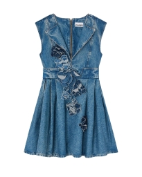 Ganni - FLOWER DENIM KJOLE