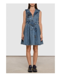 Ganni - FLOWER DENIM KJOLE